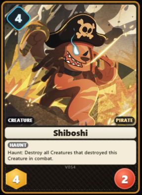 Shiboshi DDLTCG card — 4 mana, 4 Attack, 2 Health